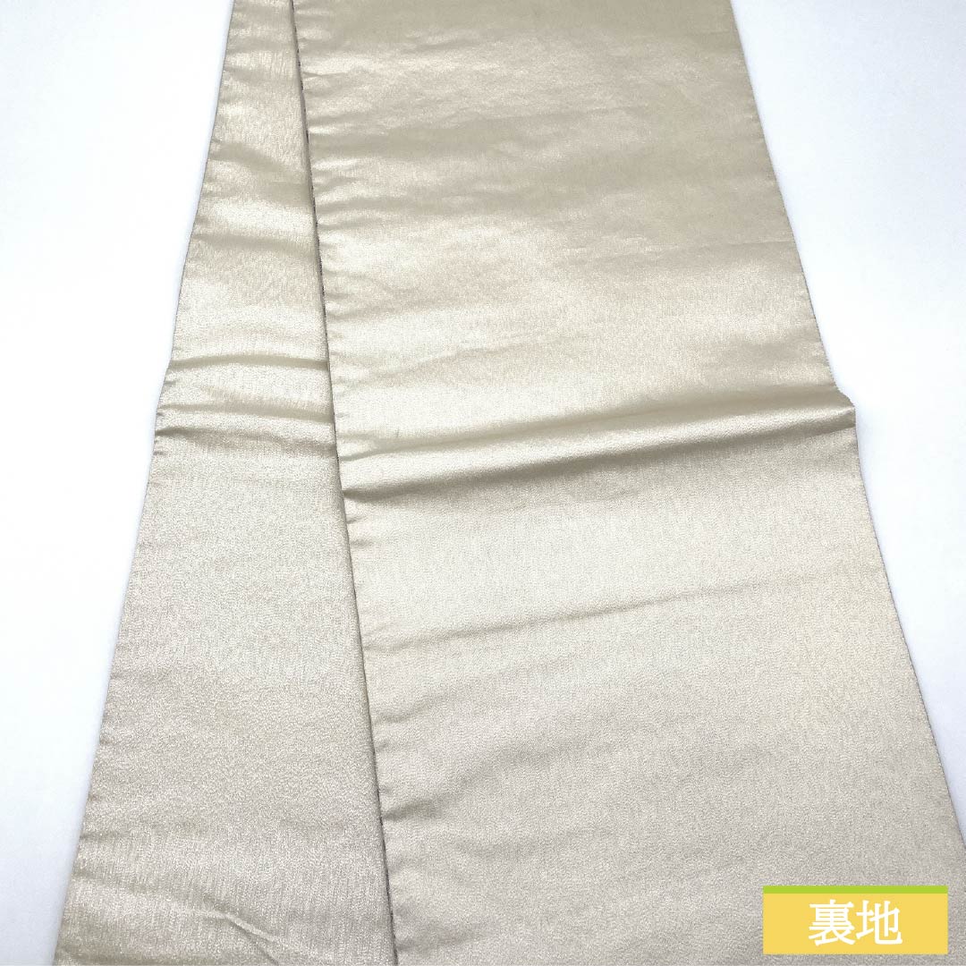 Formal, A-grade silk obi with a chrysanthemum design and foil accents, length 440cm, six-fold hem, gradient finish, product number 1123015203399