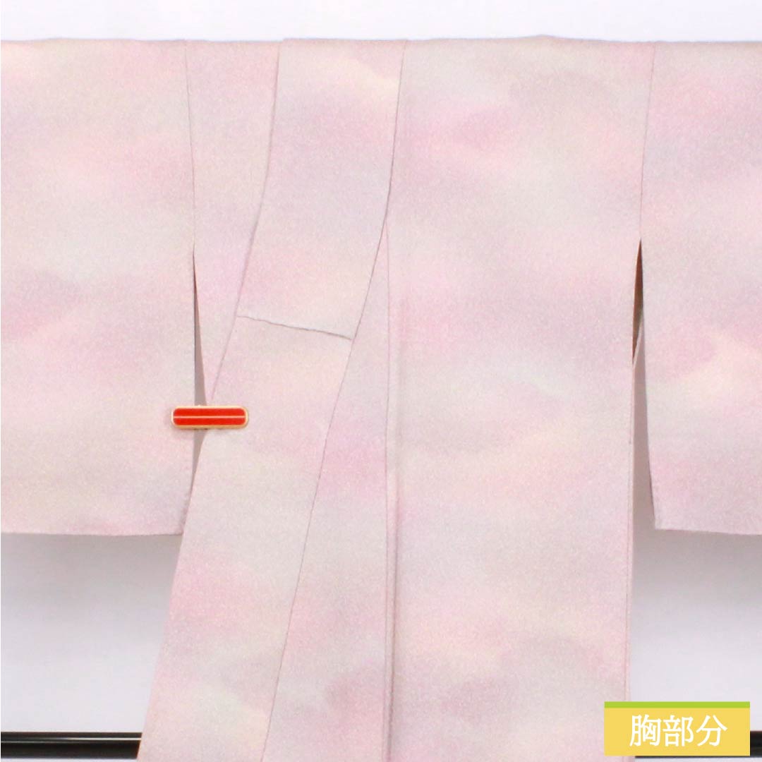 小紋 正絹 Sランク 身丈162cm 裄丈66cm 袷 御所染色（ごしょぞめいろ） 霞ぼかし ピンク系 1115007462413
