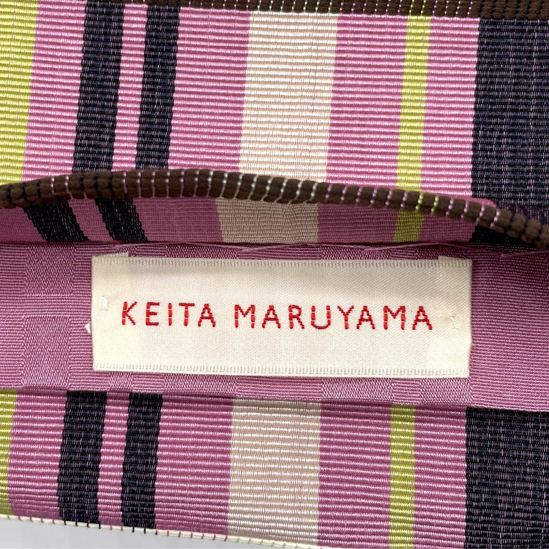 半幅帯 ポリエステル Sランク 槿花色（むくげいろ） KEITA MARUYAMA 格子 帯丈380cm ピンク系 1125004812313