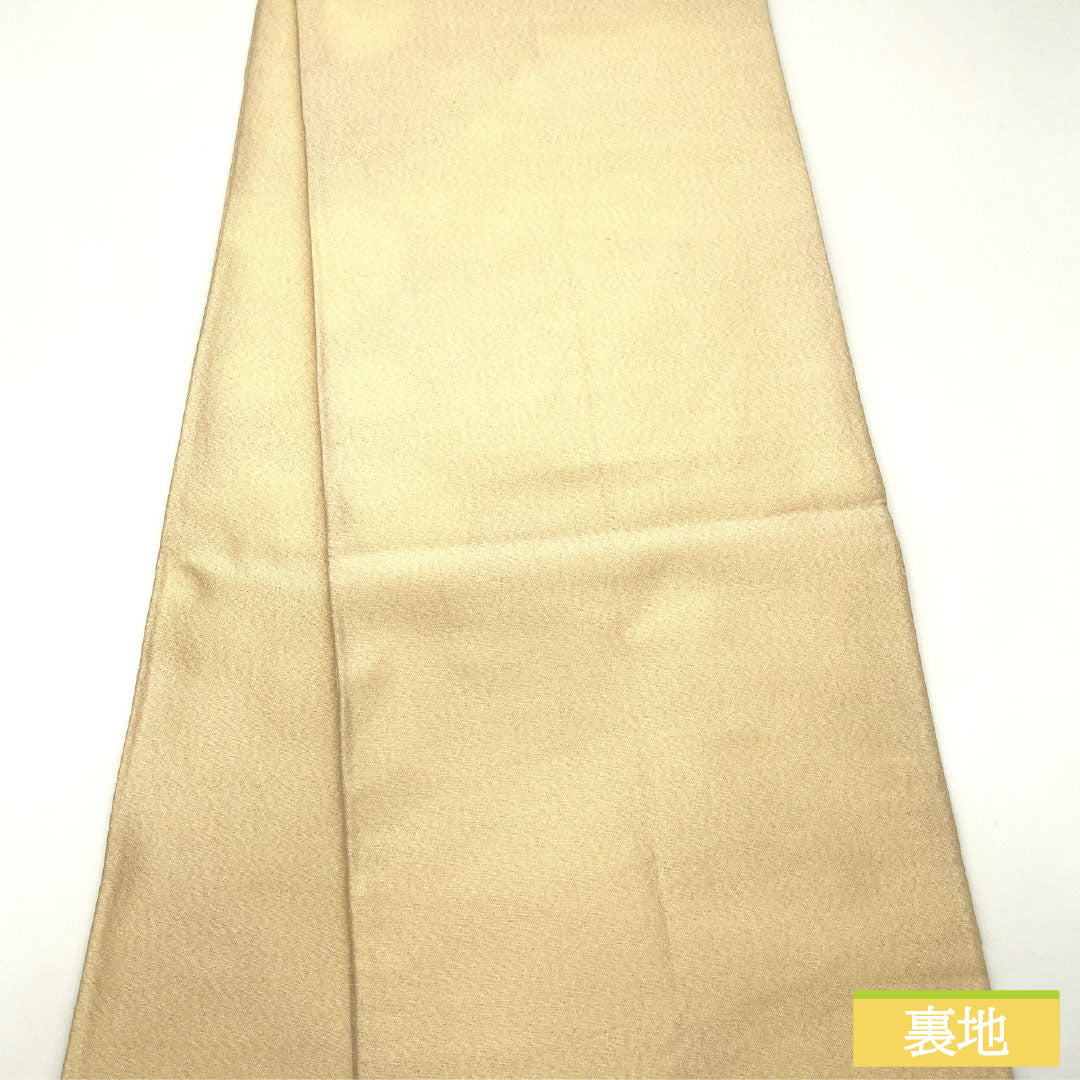 袋帯 正絹 Aランク 生成り色（きなりいろ） 西陣織 松 留袖用 帯丈430cm ポイント柄 フォーマル クリーム系 1123016573315