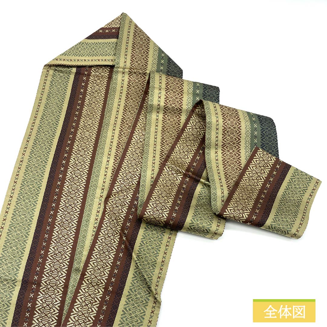 Nagoya obi, pure silk, Kenjo pattern, Hakata weave, obi length 365cm, S rank, full length, semi-formal, gradation style, 1124006992399, Nagoya tailoring