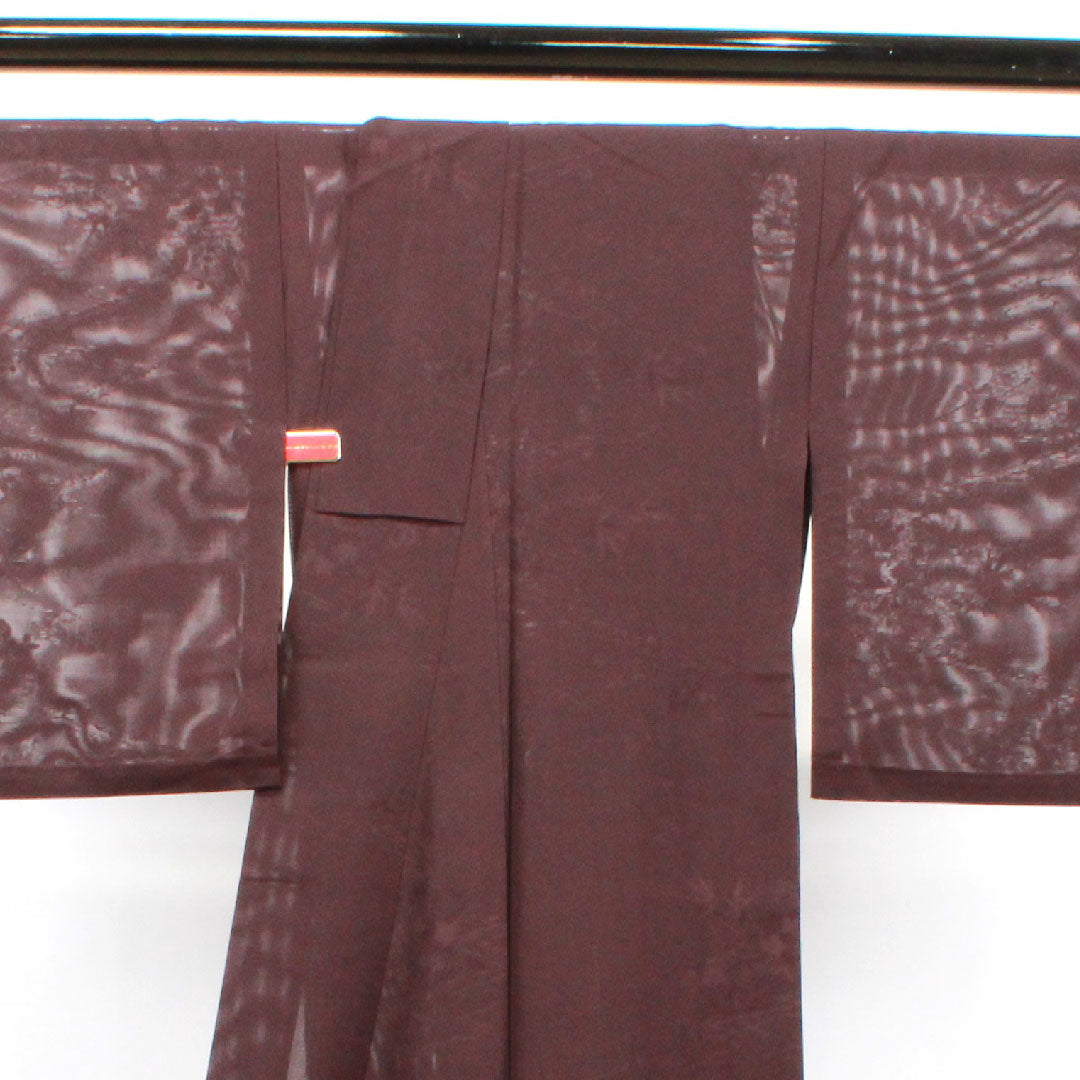 正絹 色無地 七宝繋(未使用品)【裄62cm】 正絹 色無地 七宝繋(未使用品)【裄62cm】 色無地 No.BA-0081-S