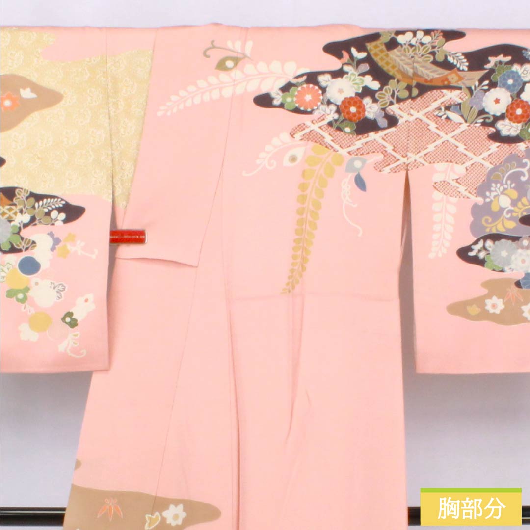 リサイクル着物】訪問着 正絹 Sランク 袷 身丈161.5cm 裄丈67.5cm 東雲