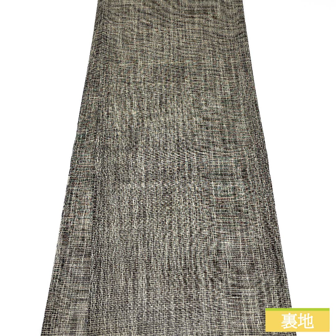 袋帯 正絹 瞑色色（めいしょくいろ） 花唐草 市松 帯丈448cm Sランク 六通 カジュアル グラデーション系 1123011552399