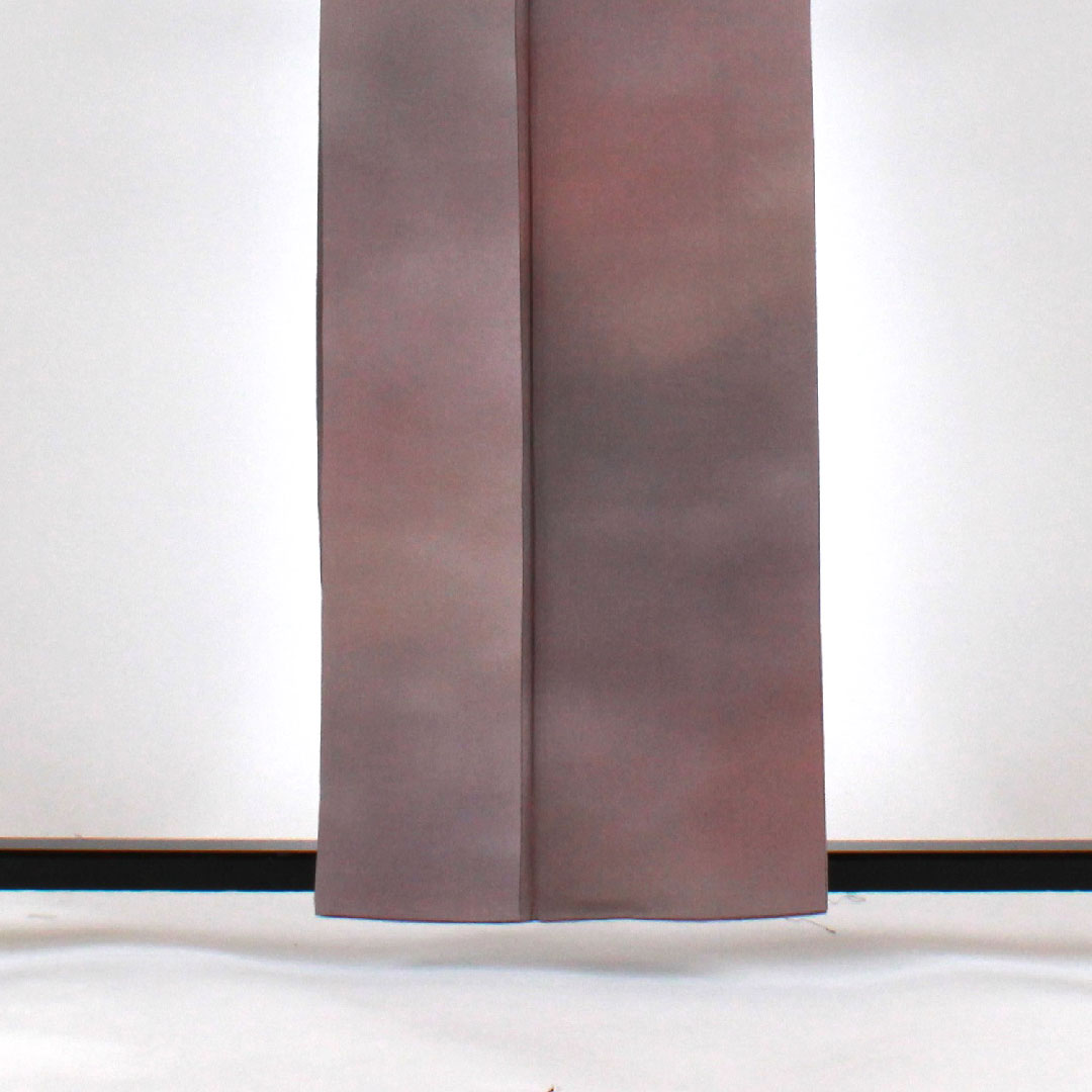 色無地 斉藤三才 ボカシ  身丈160cm 裄丈62cm 袷  正絹 Aランク 紫系 1114000423420