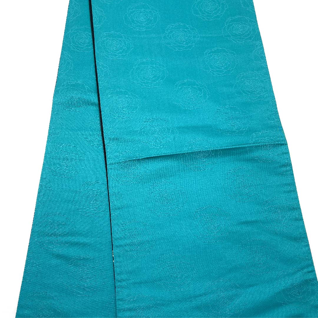 袋帯 草野一騎 百合 振袖用 作家物 黒色 帯丈440cm 正絹 Sランク 六通 セミフォーマル 黒系 1123004722310