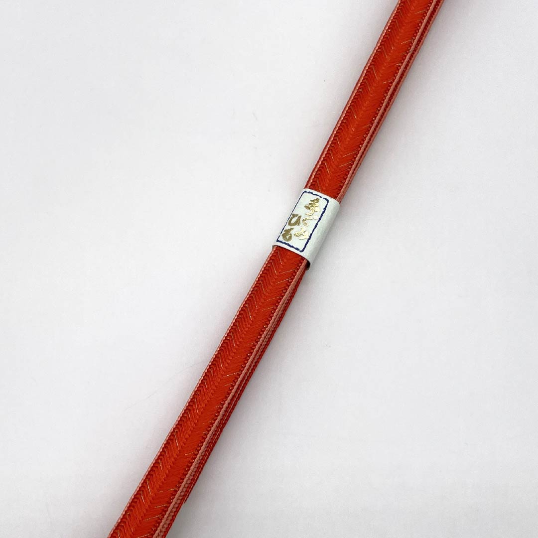 （新古品） 帯締め・帯揚げセット 正絹 Sランク 中紅色（なかべにいろ） 長さ約154cm 幅約1.5cm セミフォーマル 朱系 1141000142316