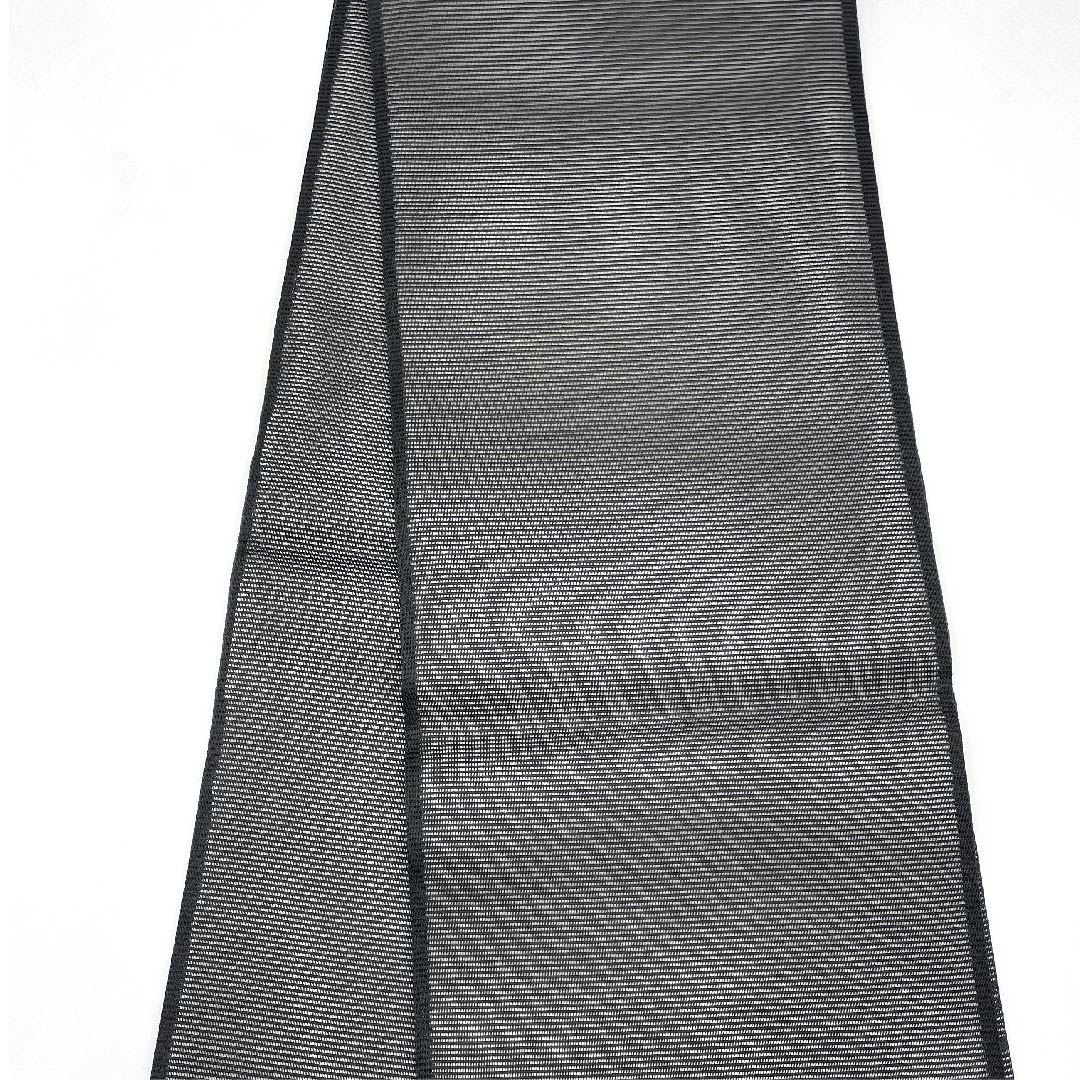 袋帯 夏帯 黒色 帆舟 夏物 帯丈444cm ポリエステル Aランク 六通 セミフォーマル 黒系 1123008553310