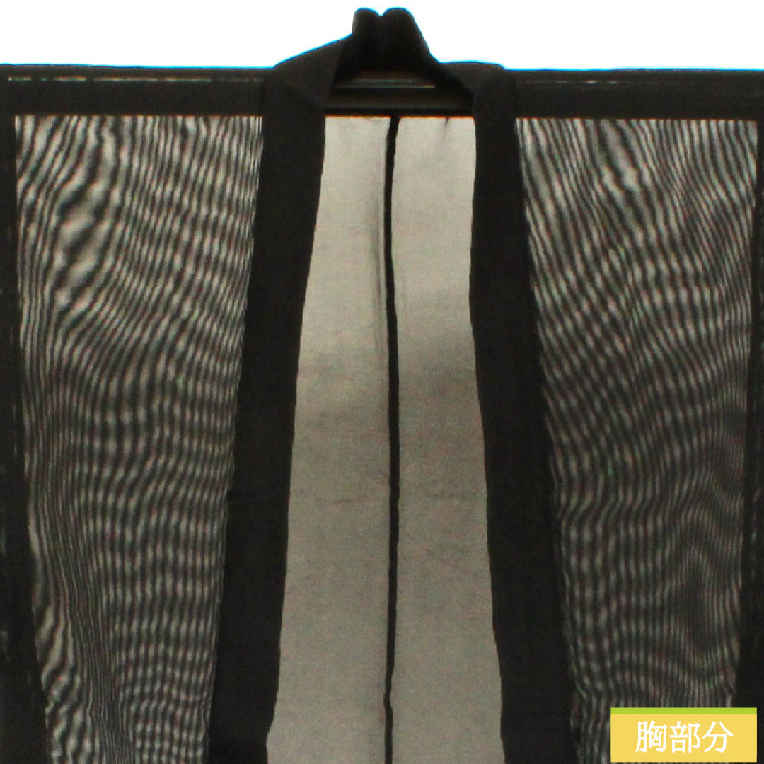 男物 正絹 Sランク 身丈83.5cm 裄丈65.5cm 黒系 1119001572110