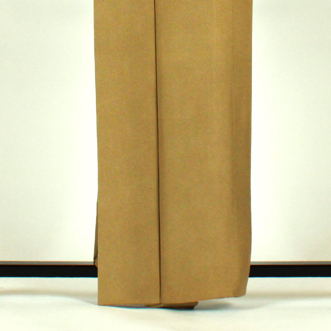 小紋 身丈163cm 裄丈69cm 袷  江戸小紋 鮫小紋 陰輪に総陰三つ柏  正絹 Sランク 黄系 1115000672323