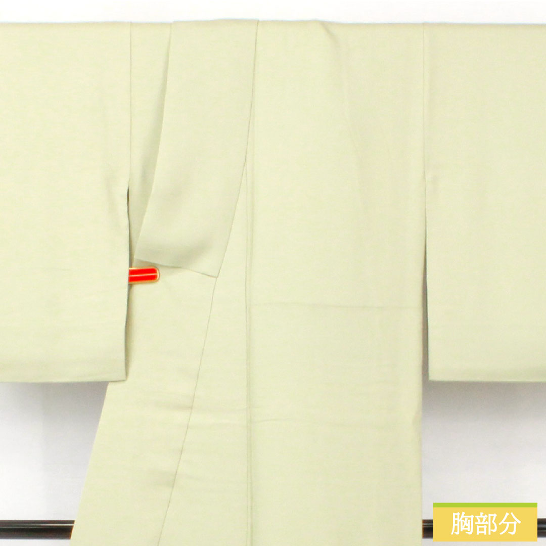 色留袖 正絹 身丈159cm 裄丈63cm 袷 薄緑色（うすみどりいろ） 寿光織 風景模様 一つ紋 Sランク 緑系 1111001702319