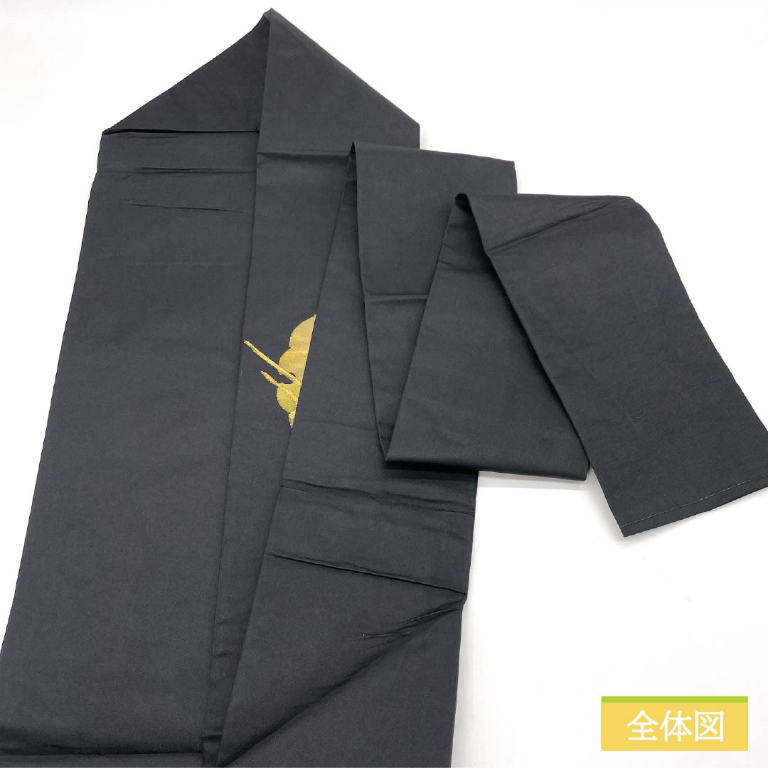 名古屋帯 正絹 引箔 松 雪輪 帯丈362cm Sランク ポイント柄 セミフォーマル 黒系 1124006922310 名古屋仕立て