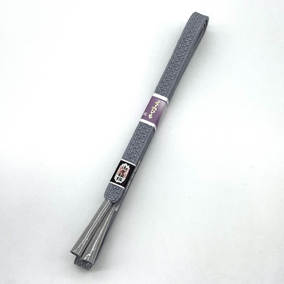 （新古品） 帯締め・帯揚げセット 正絹 NEWランク 鉛色（なまりいろ） 水銀色（すいぎんいろ） 喪服用 長さ約169cm 幅約1.4cm フォーマル グレー系 1141000211322