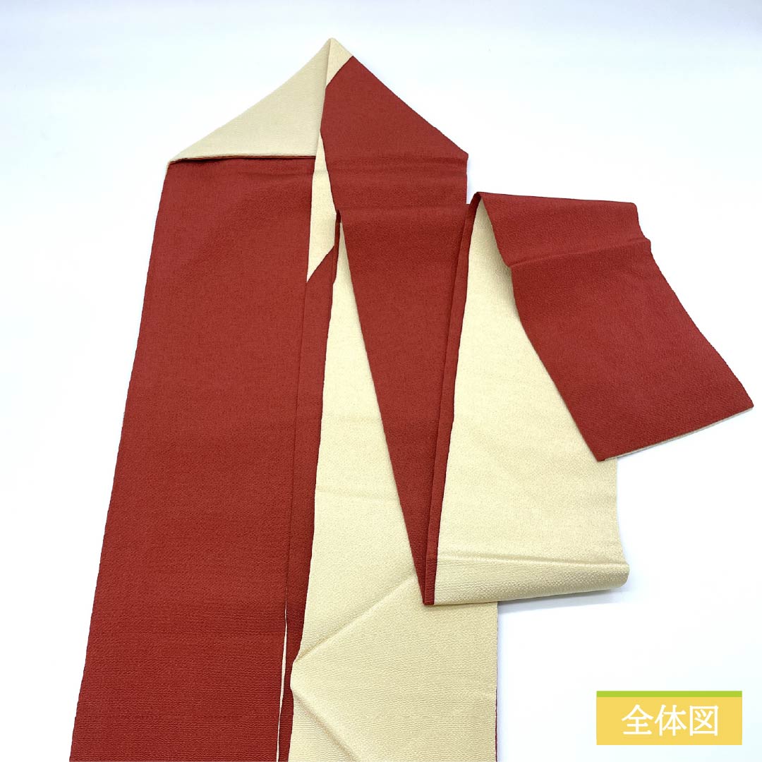 名古屋帯 生成り色（きなりいろ） 京紅型 かんざし ちりめん地 帯丈380cm 正絹 Sランク ポイント柄 カジュアル クリーム系 1124006662415 名古屋仕立て