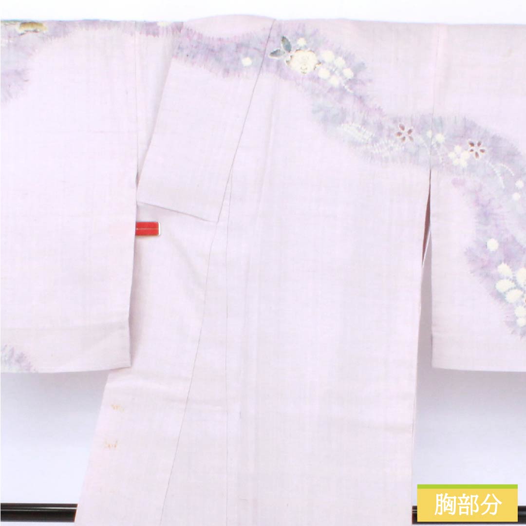 リサイクル着物】訪問着 正絹 Bランク 単衣 身丈165.5cm 裄丈64.5cm