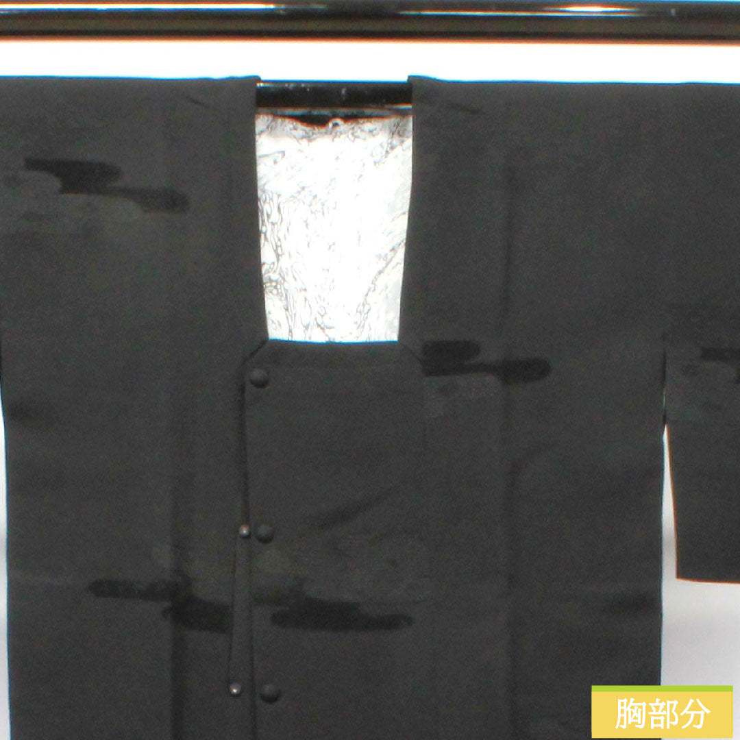 羽織 正絹 身丈69cm 裄丈62cm 吉祥文様 Sランク 袷 黒系 1117001032910