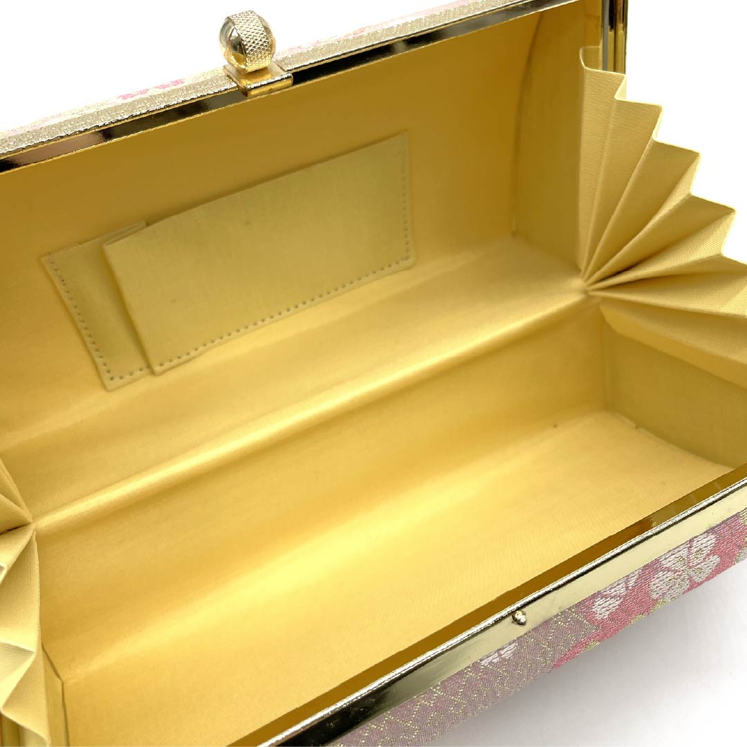 和装バック フォーマル 桜色（さくらいろ） 振袖用 桜 古典柄 ピンク系 Ｓランク 113900051213