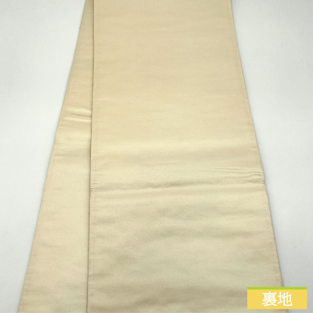 袋帯 正絹 Sランク 鏡裏花鳥文 西陣織 本金二重箔 雪輪 吉祥文様 帯丈436cm 六通 フォーマル 金系 1123016652321