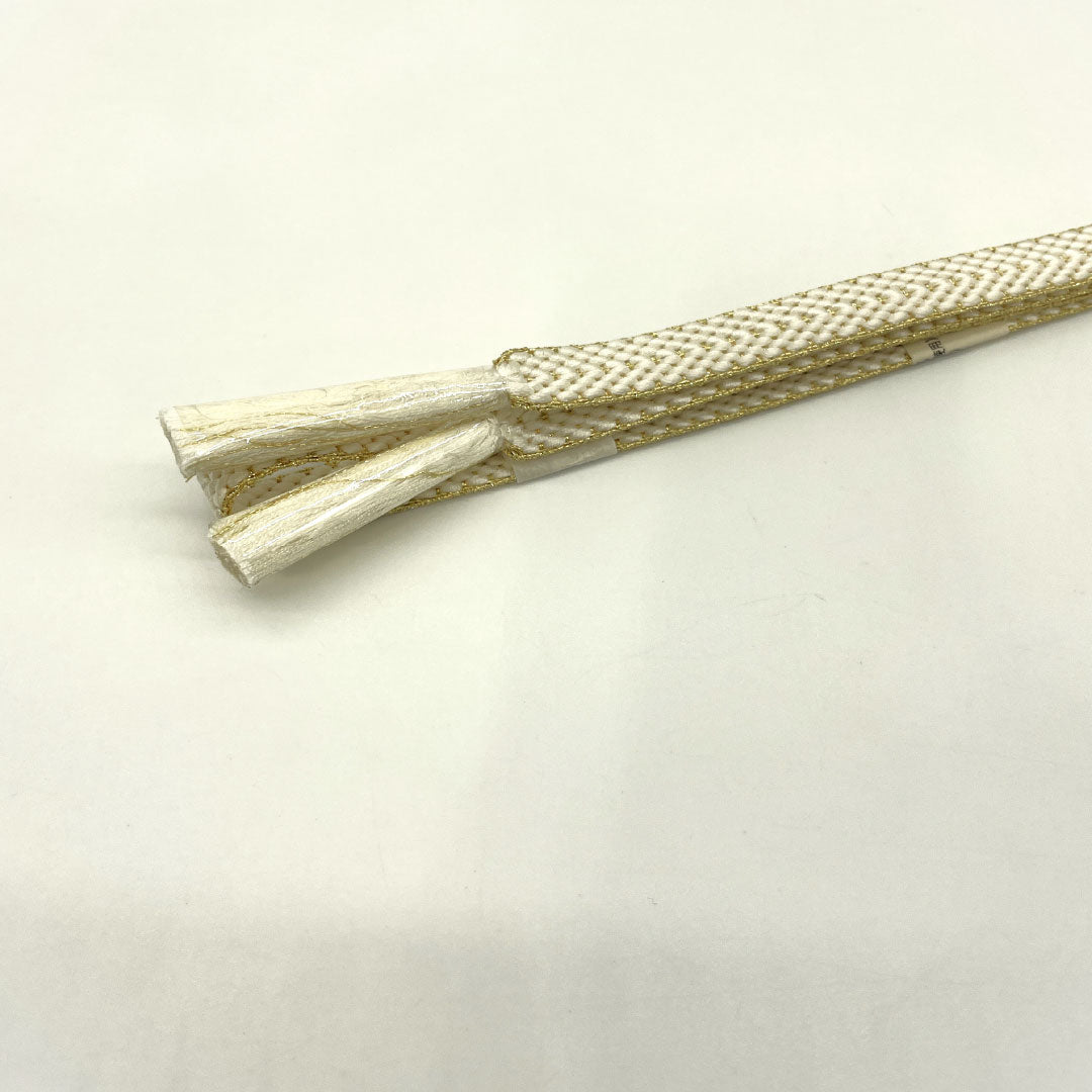 （新古品） 帯締め・帯揚げセット 正絹 NEWランク 乳白色（にゅうはくしょく） 留袖用 絞り 古典柄 長さ約156cm 幅約1.5cm フォーマル 白系 1141000391311
