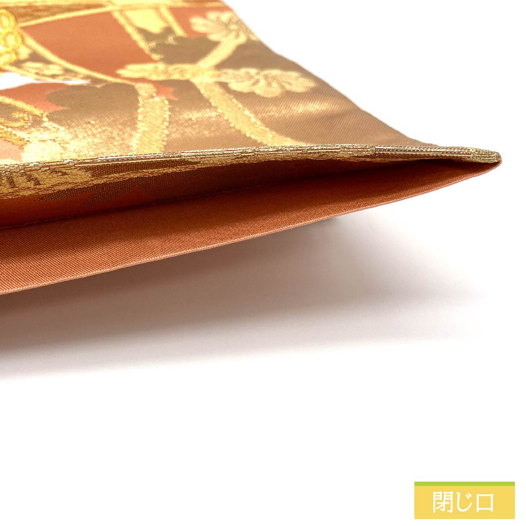 袋帯 正絹 鴇糸（ときいろ） 車輪 蝶 松竹梅 立湧 帯丈430cm Sランク 六通 フォーマル ピンク系 1123011762313