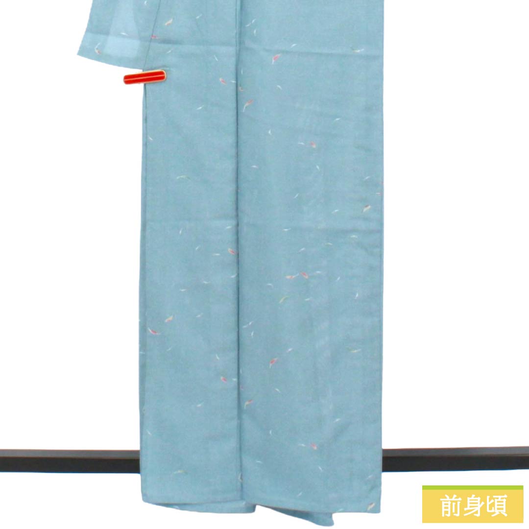 リサイクル着物】夏物 ポリエステル 小紋 Sランク 身丈162cm 裄丈65cm