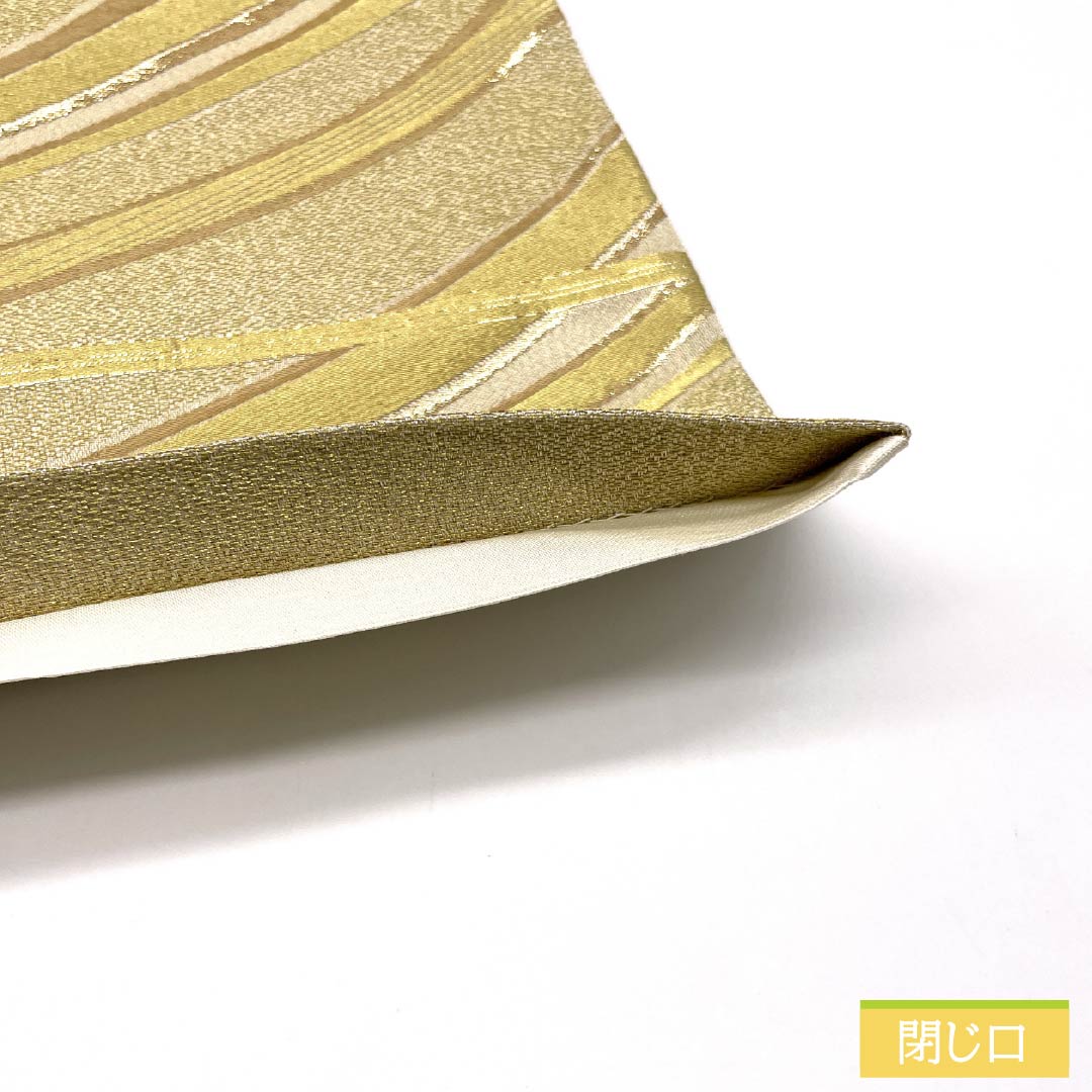 袋帯 正絹 流水 留袖用 帯丈414cm Sランク 六通 フォーマル 金系 1123014152321