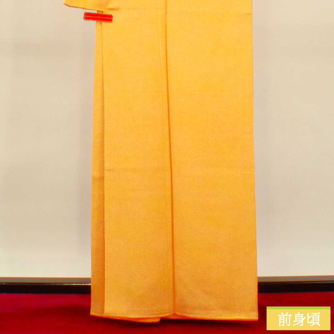 Plain color, pure silk, length 163.5cm, sleeve length 65.5cm, forget-me-not color, with basting thread, unused, lined, S rank, orange, 1114001202426