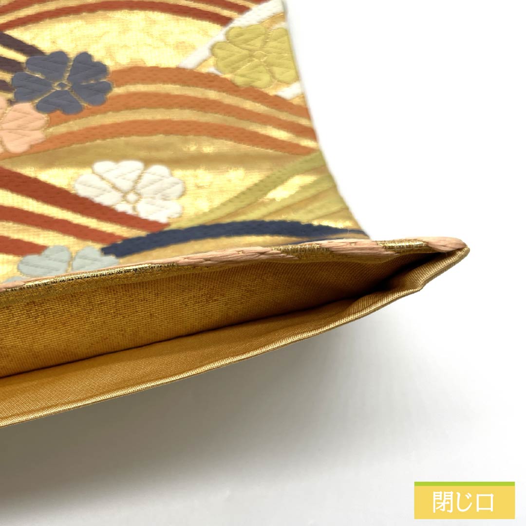 袋帯 正絹 留袖用 桜 帯丈426cm Sランク 六通 フォーマル 金系 1123013612321