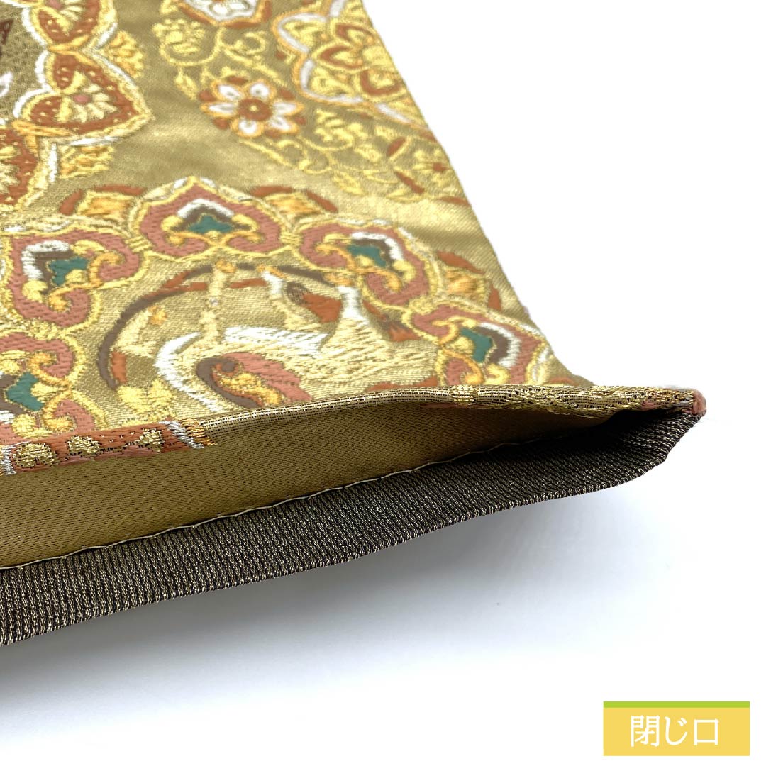 袋帯 正絹 Aランク 華文 振袖用 留袖用 帯丈444cm 六通 フォーマル 金系 1123015993321
