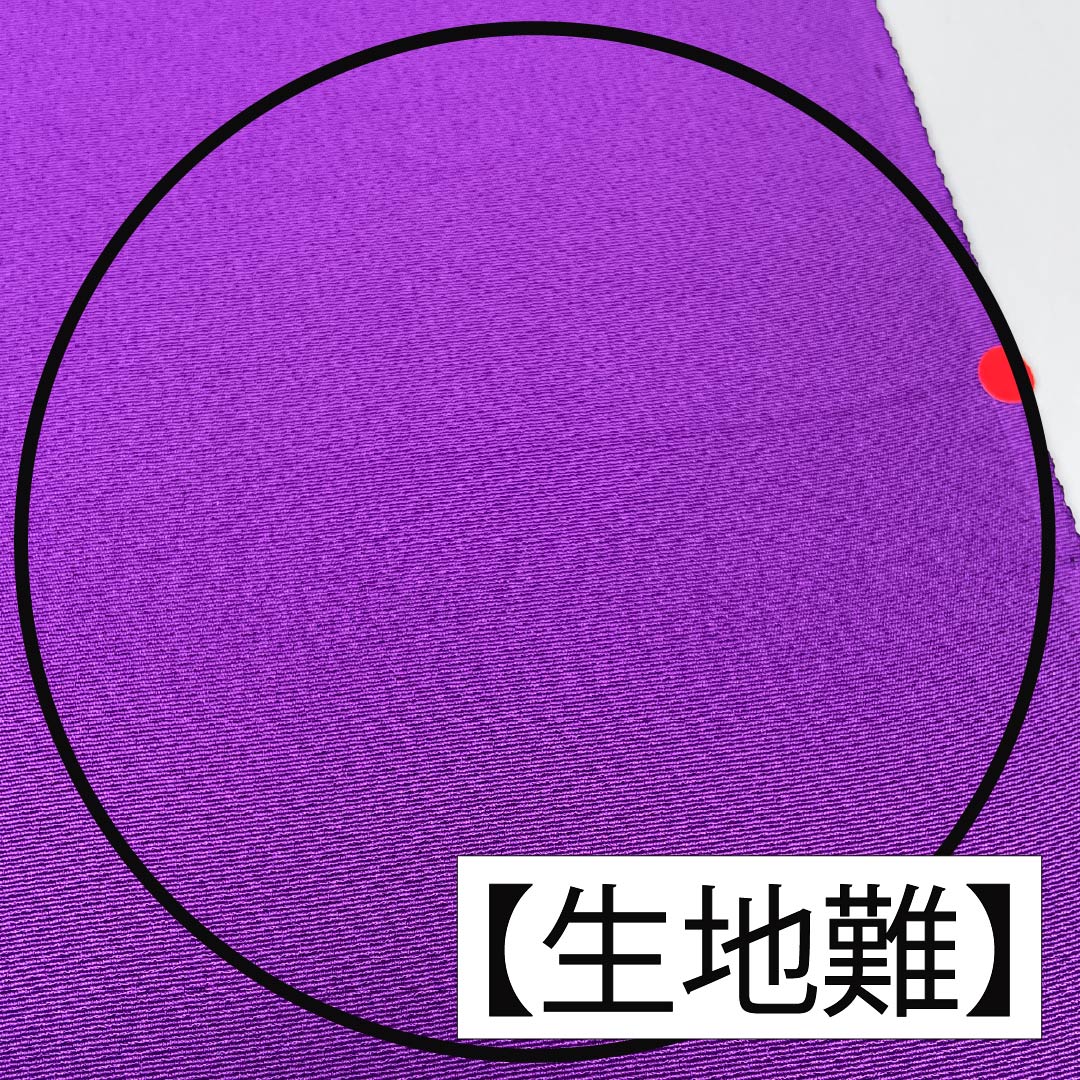 リサイクル着物】反物 小紋 正絹 紫色（むらさきいろ） 丹後ちりめん