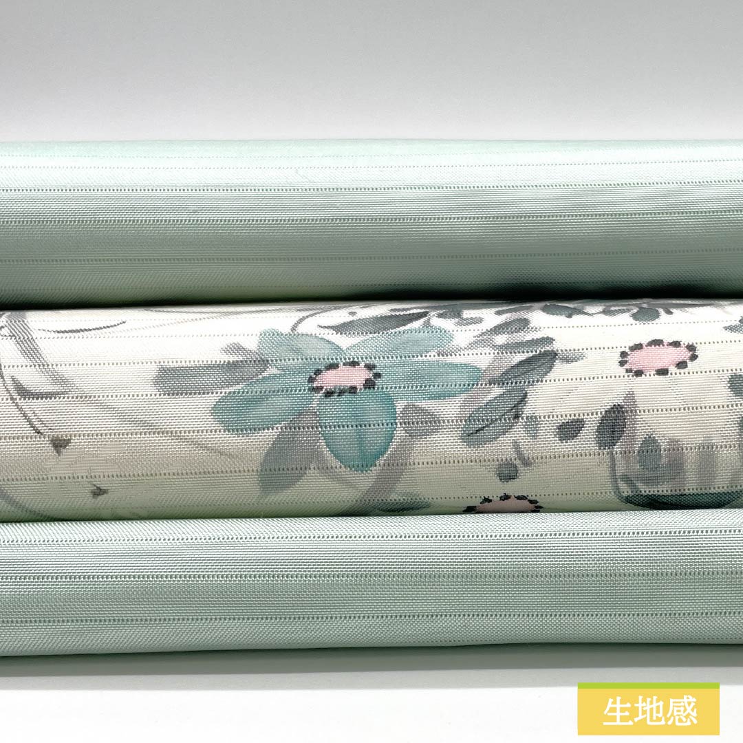 名古屋帯 正絹 薄浅葱色（うすあさぎいろ） 夏帯 作家物 染め帯 帯丈379cm Sランク ポイント柄 セミフォーマル 緑系 1124008552319 名古屋仕立て