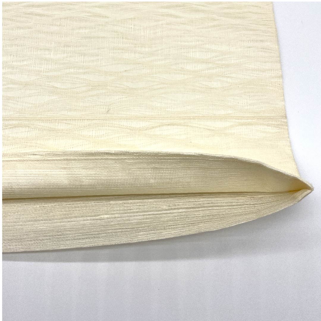 袋帯 生成り色（きなりいろ） 夏帯 草花模様 夏物 帯丈442cm 正絹 Aランク ポイント柄 カジュアル クリーム系 1123007753315