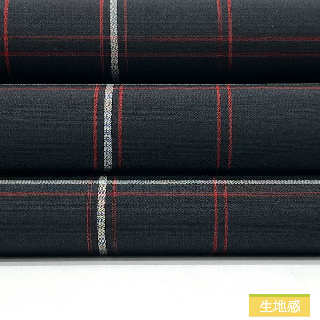 Nagoya Obi, Pure Silk, Grade B, Plaid Check Pattern, 380cm Long, Full Length, Casual, Black, 1124010624410, Open-Leg Style