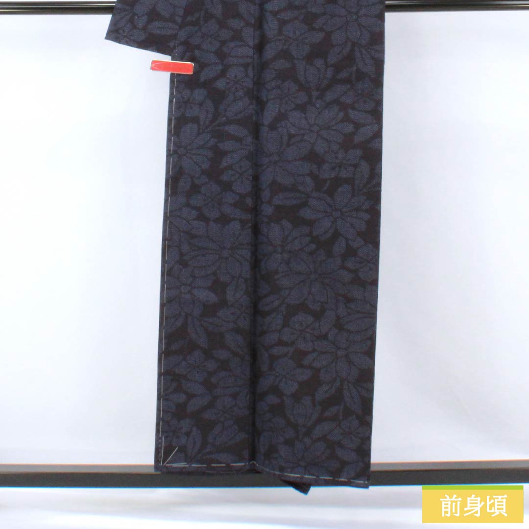 リサイクル着物】紬 正絹 Sランク 身丈155cm 裄丈63cm 褐色（かちいろ