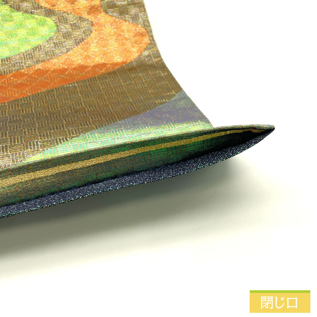 袋帯 正絹 Sランク 刺繍 西陣織 五三桐 流水 玉虫 帯丈440cm ポイント柄 セミフォーマル グラデーション系 1123016692399