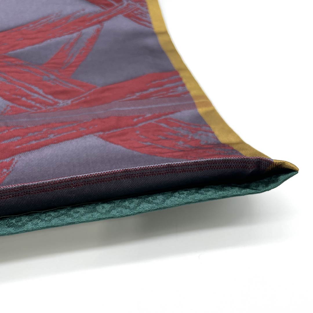 （京袋帯）名古屋帯 深滅紫色（ふかきけしむらさきいろ） 京袋帯 竹 帯丈360cm ポリエステル Sランク 六通 カジュアル 紫系 1124006962320 開き仕立て