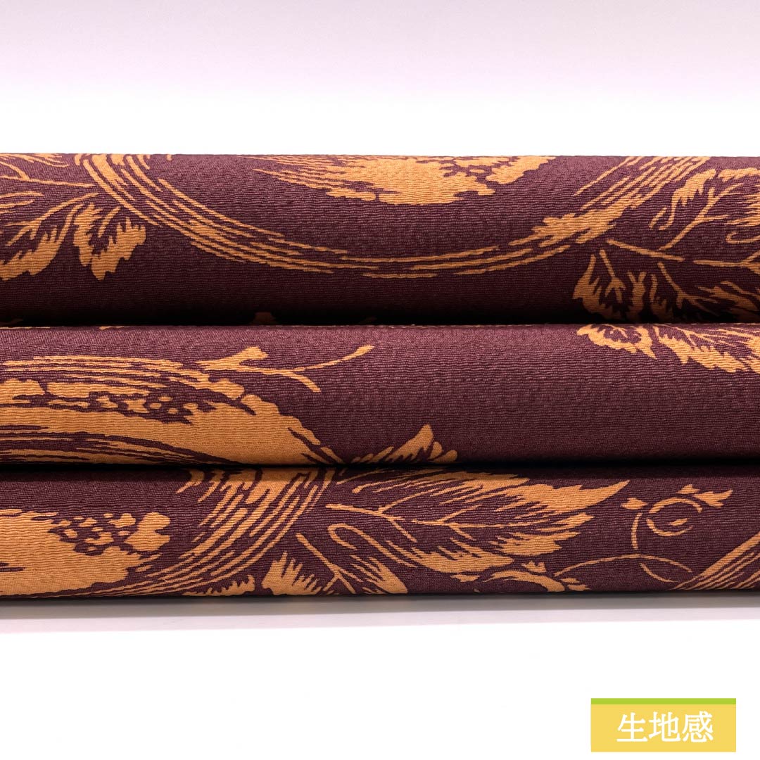 Nagoya obi, Azuki brown, reversible dyed obi, marigold, obi length 356cm, pure silk, A rank, full length, casual, brown, 1124008223314, open style