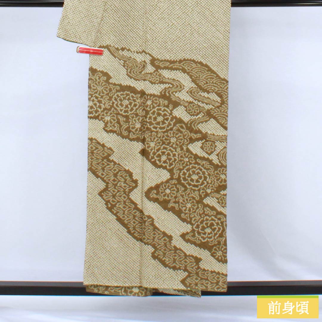 リサイクル着物】訪問着 正絹 Aランク 袷 身丈153cm 裄丈62.5cm 千歳