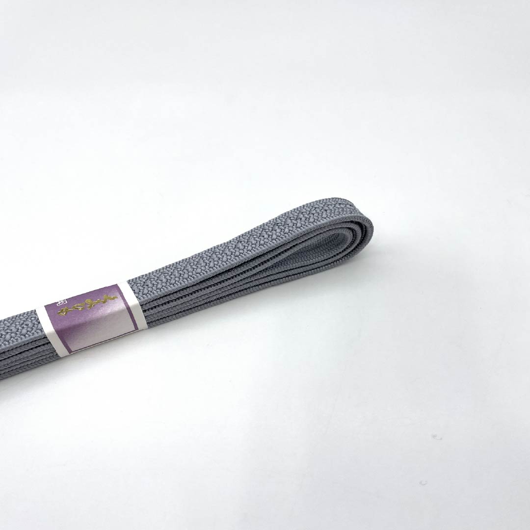 （新古品） 帯締め・帯揚げセット 正絹 NEWランク 鉛色（なまりいろ） 水銀色（すいぎんいろ） 喪服用 長さ約169cm 幅約1.4cm フォーマル グレー系 1141000211322