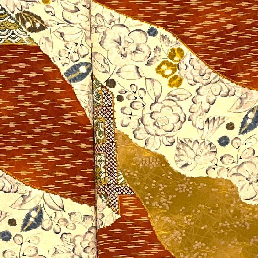 小紋 身丈157cm 裄丈65.5cm 袷  辻ヶ花 七宝 染疋田  正絹 Aランク クリーム系 1115001993315