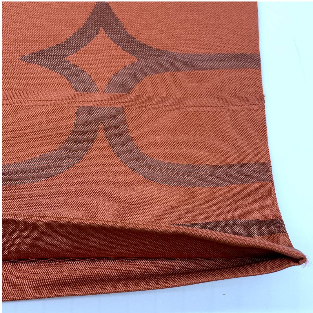 Fukuro Obi (Benitoiro) Geometric Pattern Obi Length 443cm Pure Silk S Rank Six-way Casual Red 1123008392312