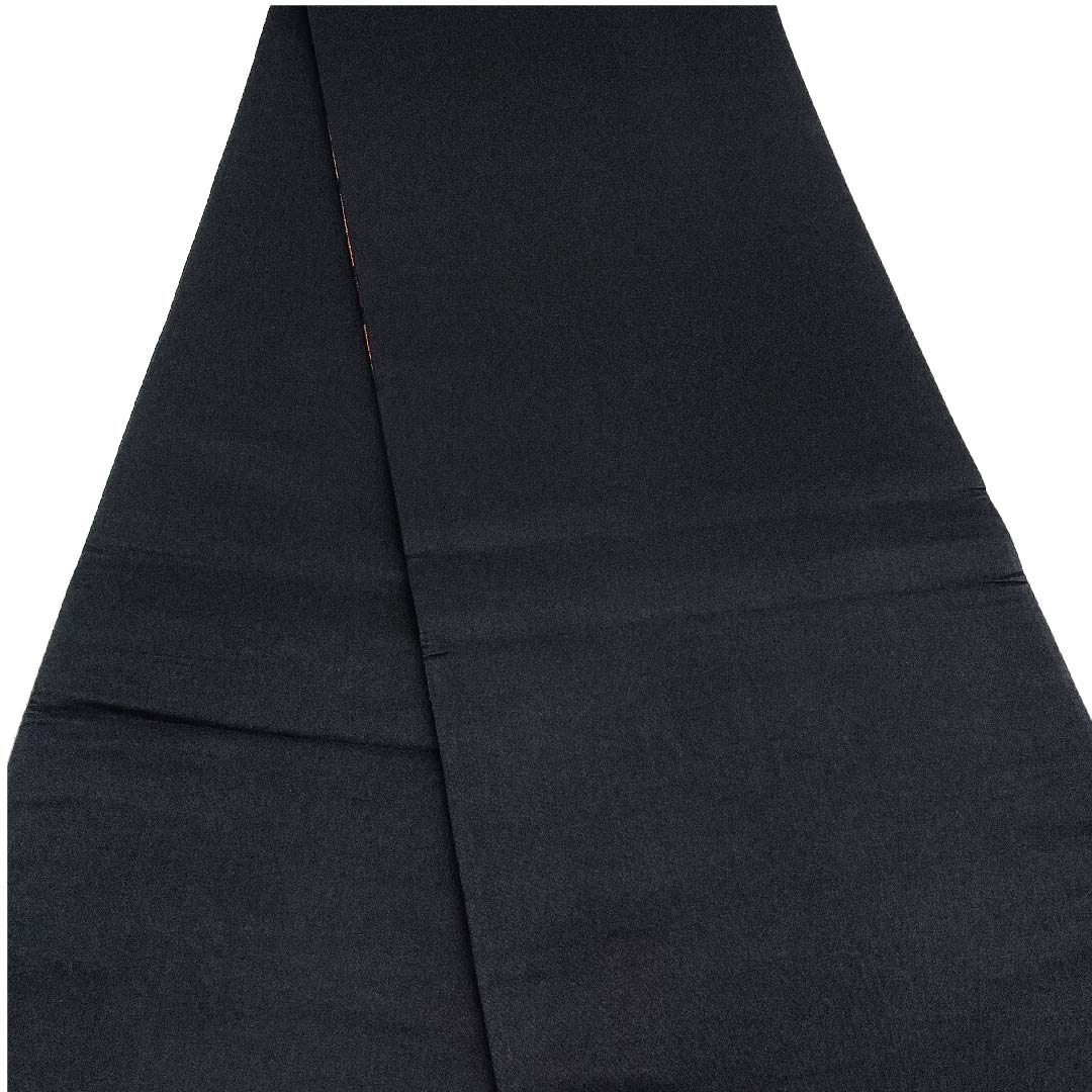 袋帯 牛血紅色（ぎゅうけつこういろ） 横段 幾何学模様 帯丈442cm 正絹 Sランク 六通 セミフォーマル 朱系 1123002752316