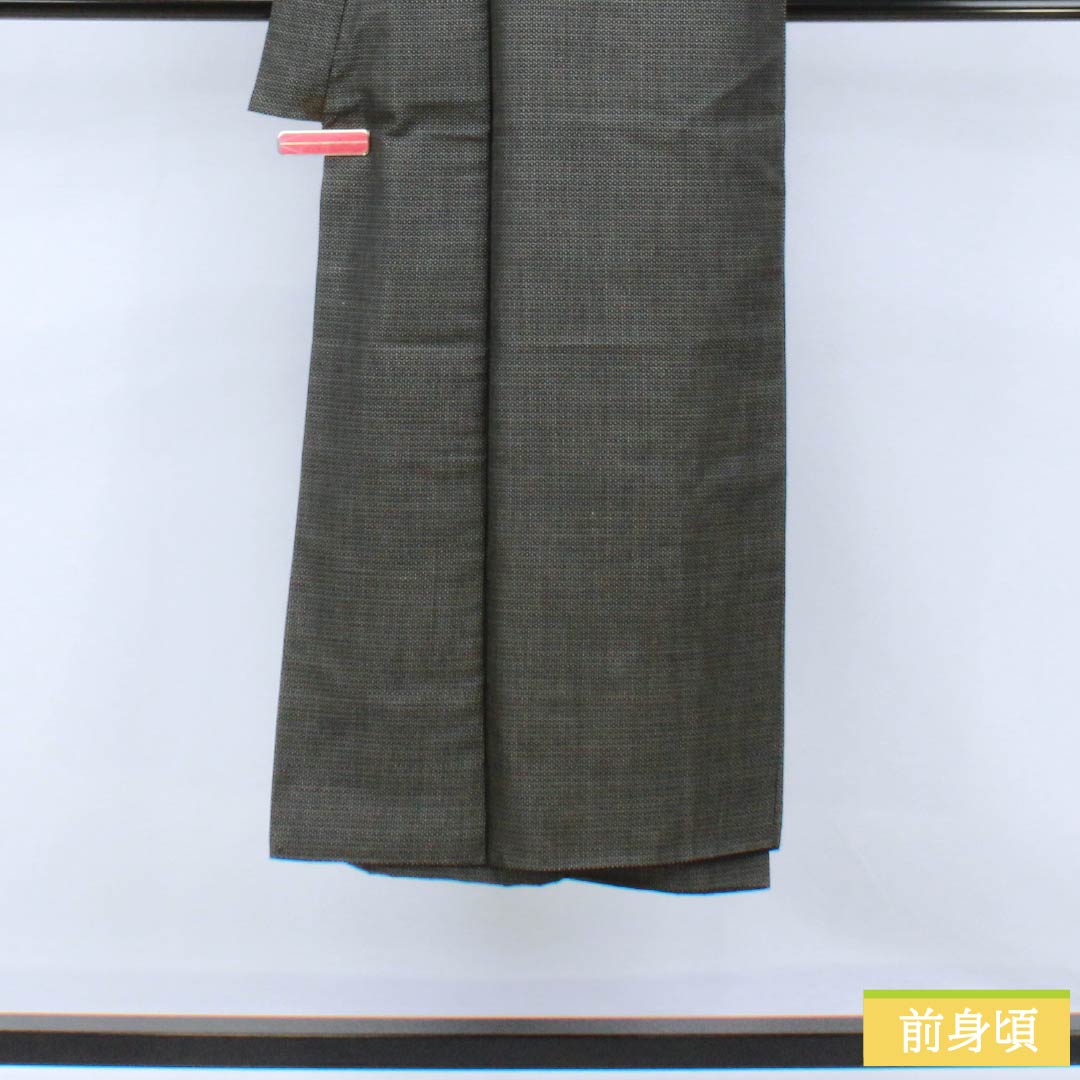 Men's Silk B-Rank Kimono, Length 139cm, Sleeve Length 68.5cm, Small Kasuri Pattern, Tortoise Shell Pattern, Lined, Black, Product Number: 1119001424310