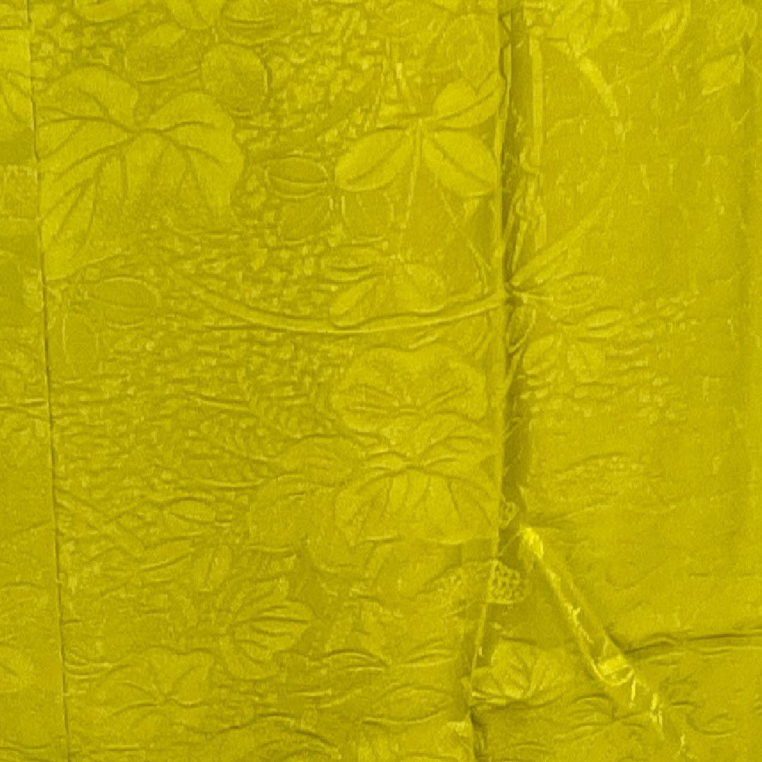 長襦袢 正絹 身丈115.5cm 裄丈66cm 単衣  朽葉色 振袖用 草花模様  Sランク 緑系 1129000302119