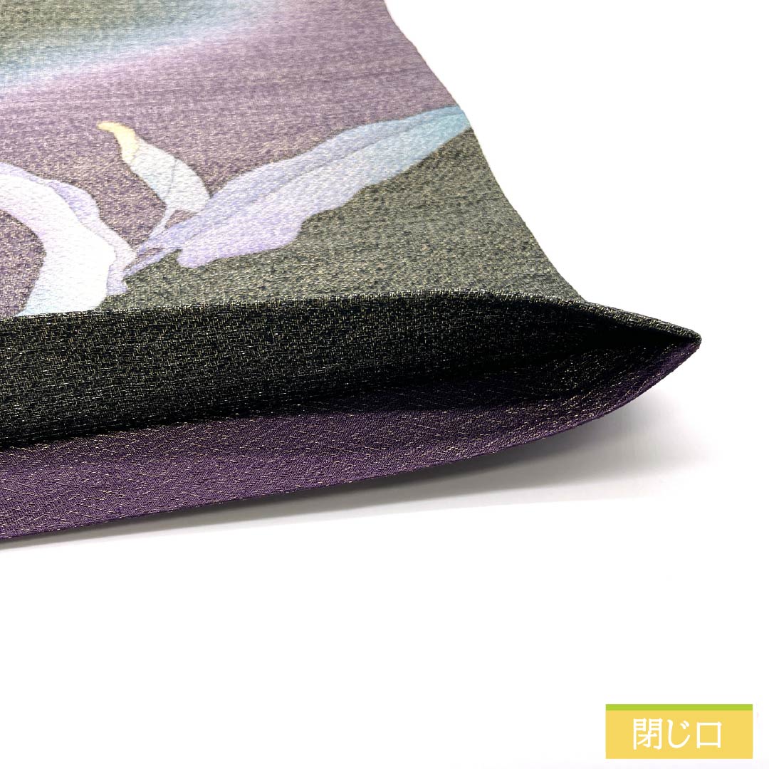 袋帯 正絹 鳩羽色（はとばいろ） カラー 帯丈434cm Sランク ポイント柄 セミフォーマル 紫系 1123014812320
