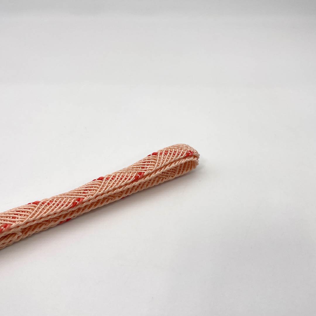 （新古品） 帯締め・帯揚げセット 正絹 NEWランク 鮭色（さけいろ） 薄肉色（うすにくいろ） 東雲色（しののめいろ） 夏物 長さ約164cm 幅約1.6cm セミフォーマル 橙系 1141000261326