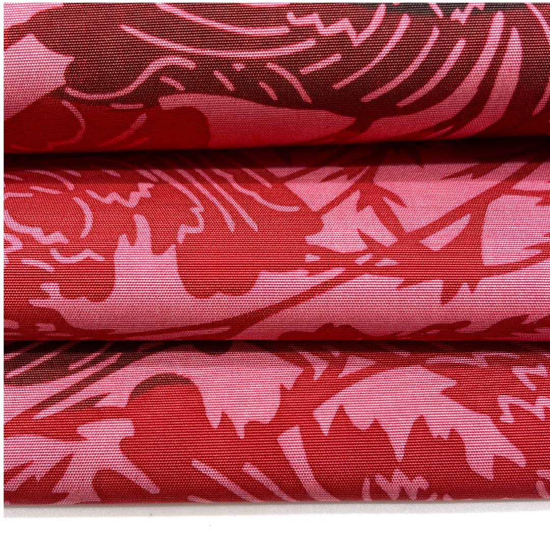 名古屋帯 中紅花色 草花模様 染帯 帯丈358cm 正絹 Aランク 六通 カジュアル 赤系 1124003493312  名古屋仕立て