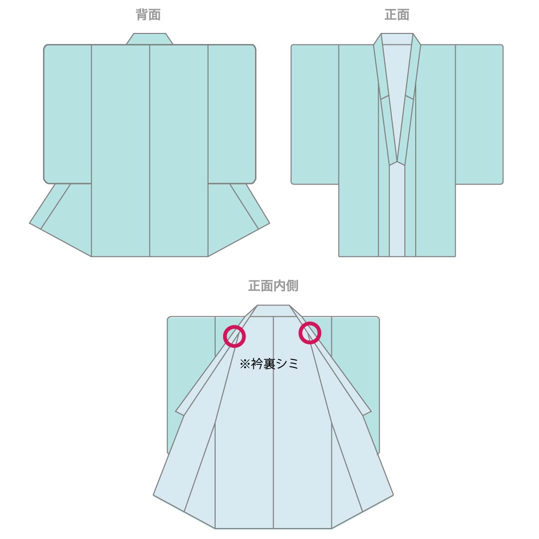 メンズ襦袢 ウール Sランク 身丈140.5cm 裄丈67cm 惚色（ぼけいろ） 格子 居敷当て付き 単衣 ベージュ系 1140000882425