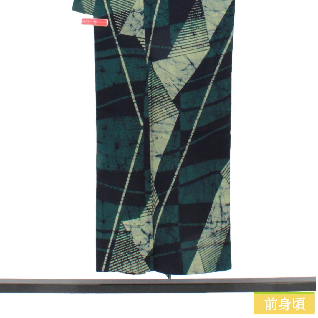 メンズ浴衣 木綿 Sランク 身丈150cm 裄丈72.5cm 抽象模様 単衣 マルチカラー 1138001112528