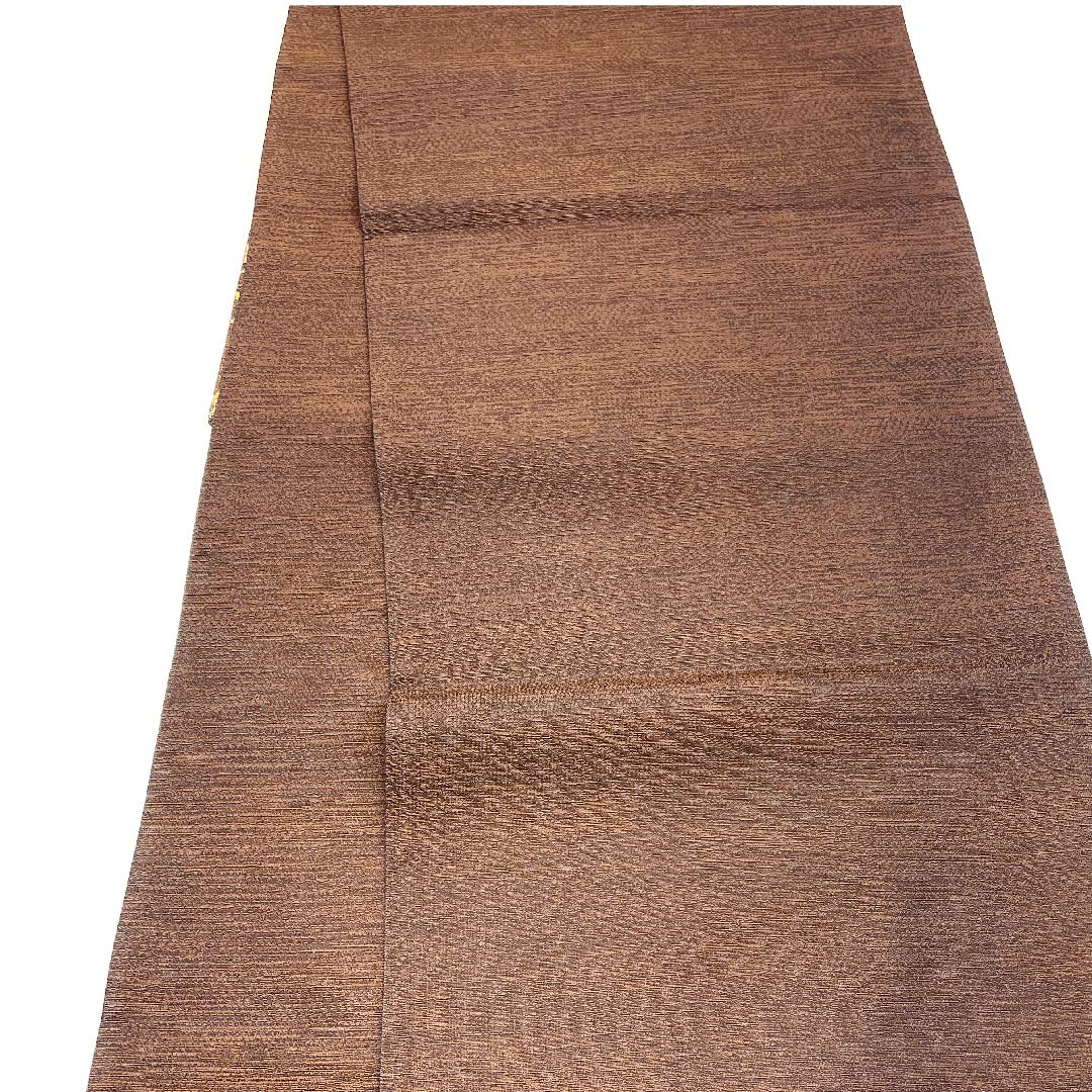 リサイクル着物】袋帯 濃茶色 古渡更紗 400cm 正絹 Sランク 六通